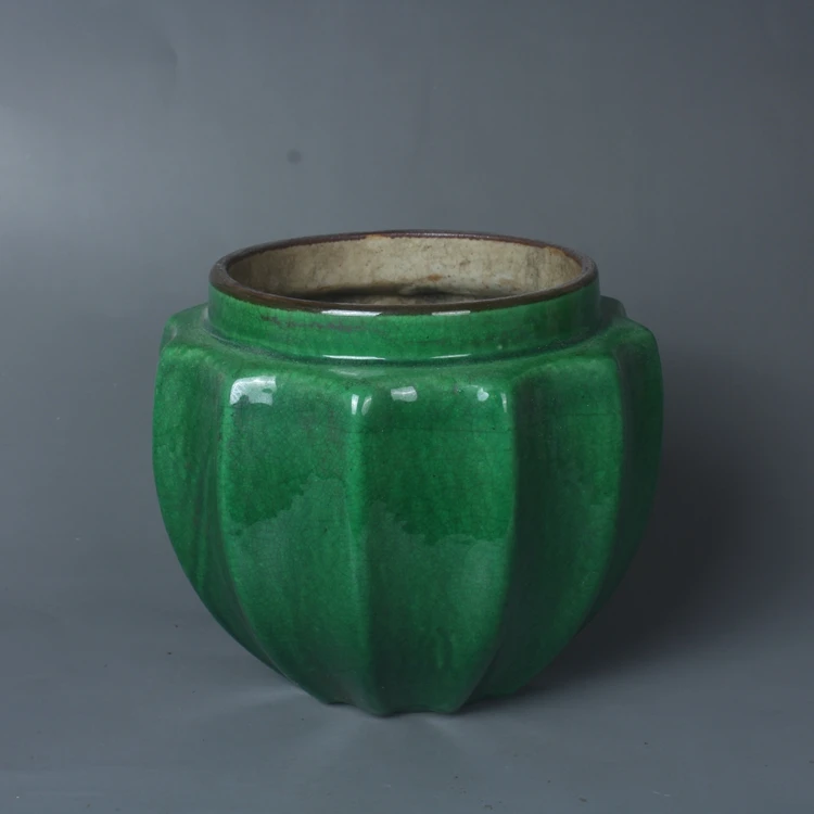 

Green Glazed Pumpkin Jars From Folk Kilns In The Late Qing Dynasty Jingdezhen Antique Collection Decoration