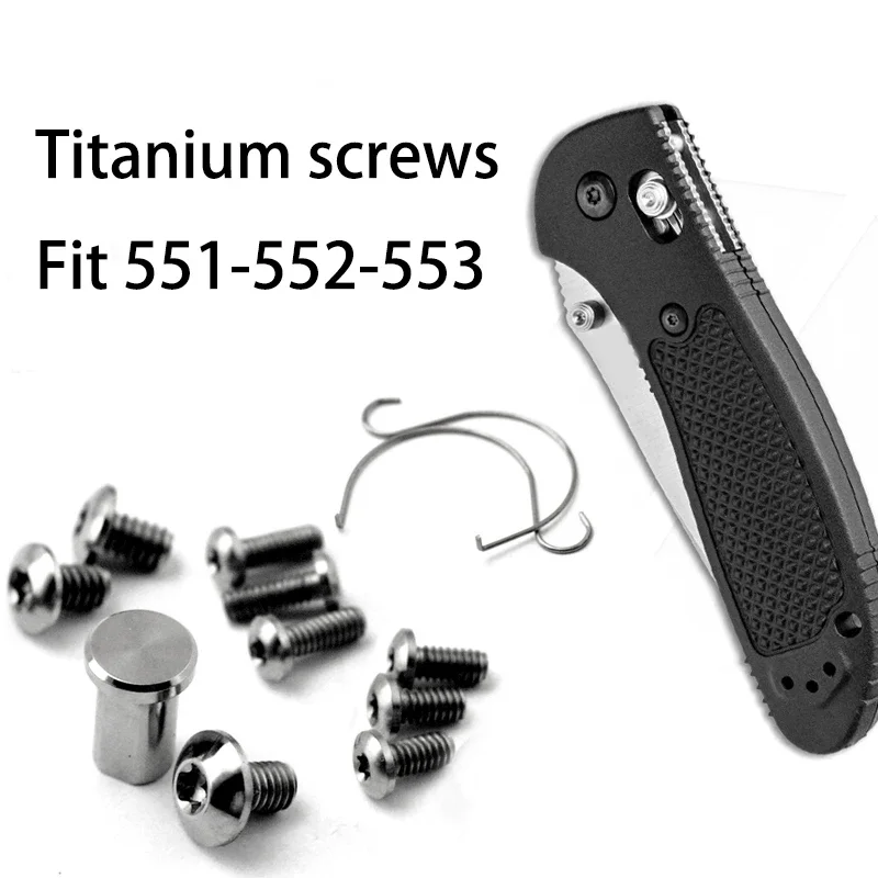 Set Completo Chiodo In Lega Di Titanio Per Coltello 551 Vite Vite Con Manico A Farfalla Edc 551-552-553 Coltello Set Completo Di Viti