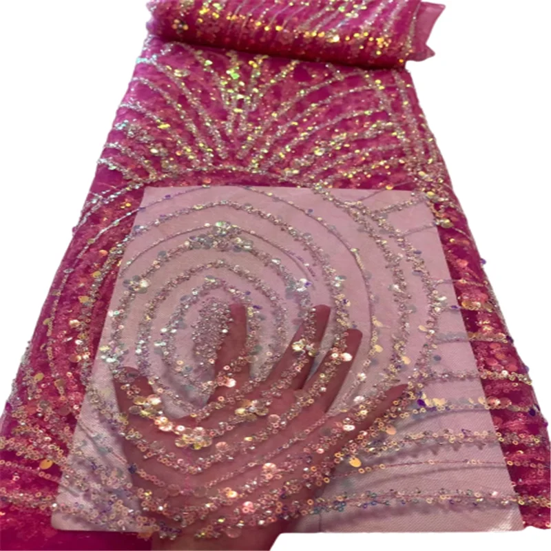 

African Lace Fabric 2023 High Quality Lace Tulle Embroidery Fabrics Dresses For Women Party Clothes Nigeria Lace Fabrics J99-3