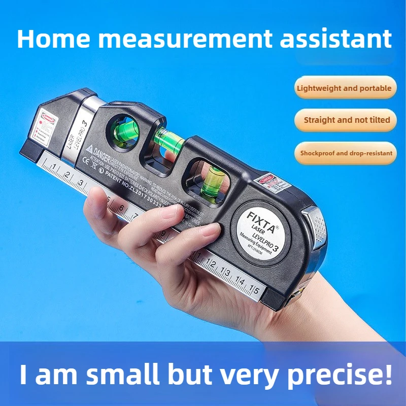 Professional Laser Level Kit Impact-Resistant Infrared Cross-Line & Right Angle High-Precision Leveling Tool with Tape Measure