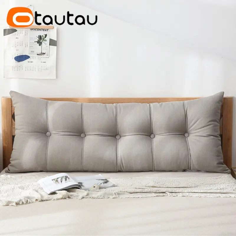 Otautautau cuscino rettangolare in cotone e lino con letto