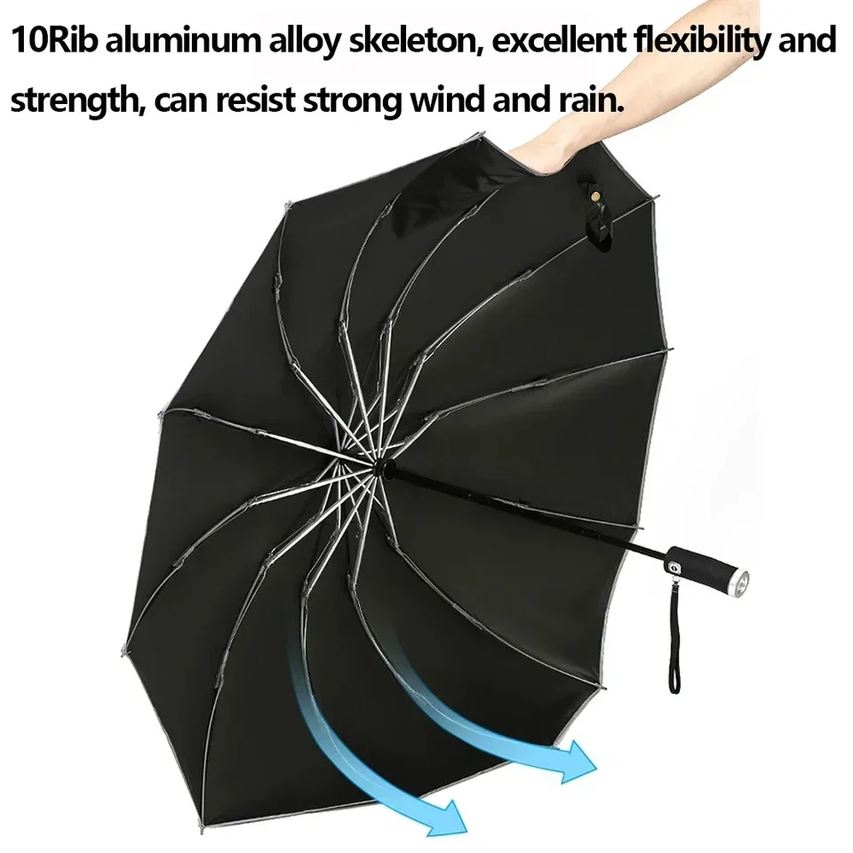 Windproof Reverse Automatic Big UV Umbrella