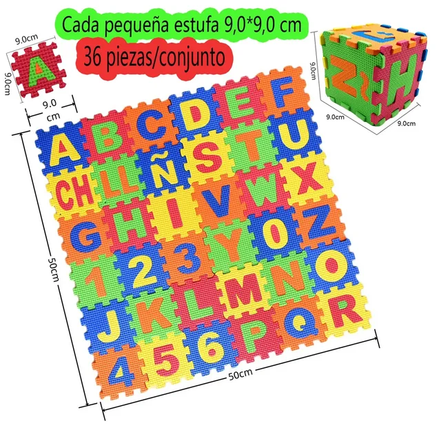 Alphabet Mat Kid's Multicolored Numbers Puzzle Play Mat Soft And