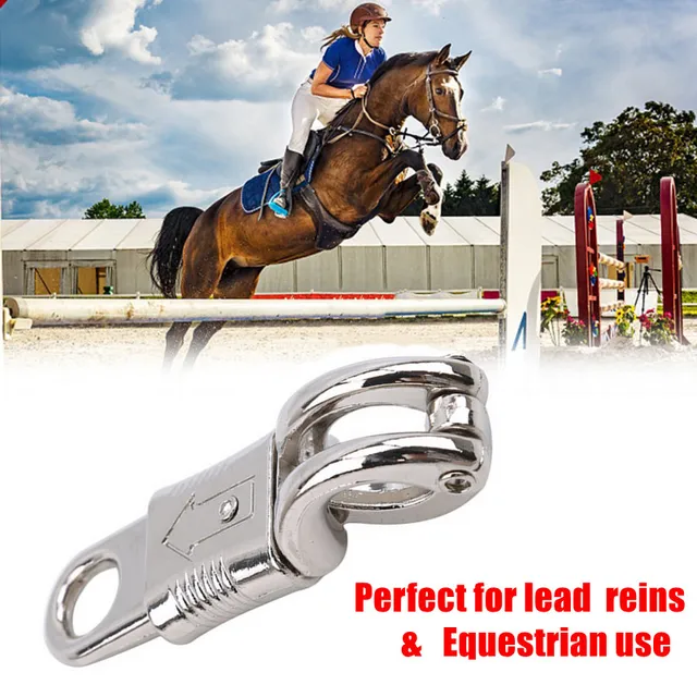 10cm Zinc Alloy Horse Panic Clip Buckle Quick Release Panic Hook Snap for Equestrian Horse Pony Cob Horse Care Product 3