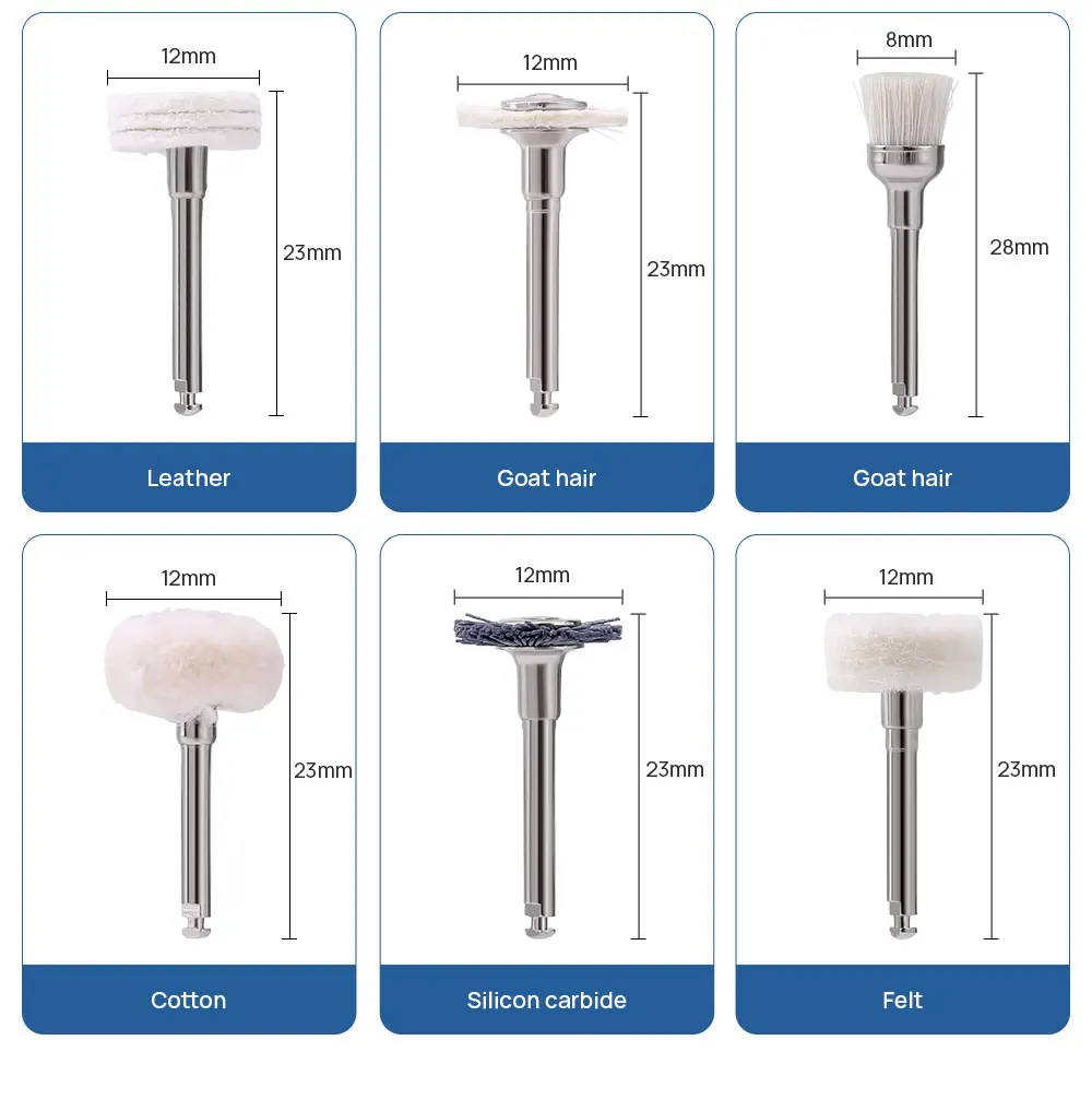 AZDENT 12 Stück/Box Dental Composite Polier-Finishing-Kit Polierer Silikon RA 2,35 mm für Handstück mit niedriger Geschwindigkeit – Detail 5
