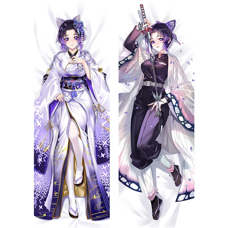 

Japanese Demon Slayer: Kimetsu No Yaiba Body Dakimakura Kochou Shinobu Bedding Otaku Hugging Anime Female Pillow Case Cover Gift