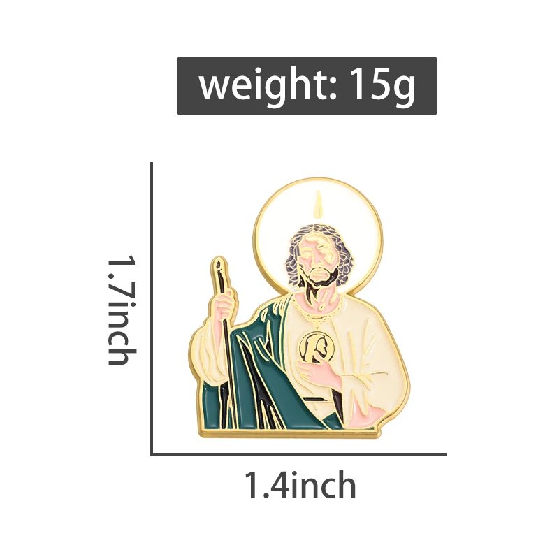Saint Jude Thaddeus Golf Hat Clip Alloy Metal Magnetic Golf Ball Markers Accessories Jewelry Baseball Cap Brim Clips for Gift