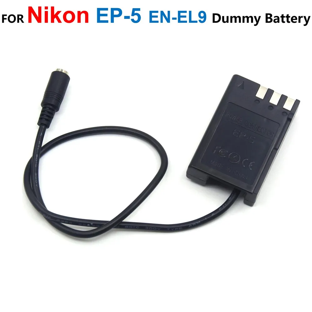 

EP-5 EP5 EP 5 DC Coupler Adapter EN-EL9 ENEL9 EN EL9 Fake Battery For Nikon D40 D40X D60 D3000 D5000 Cameras