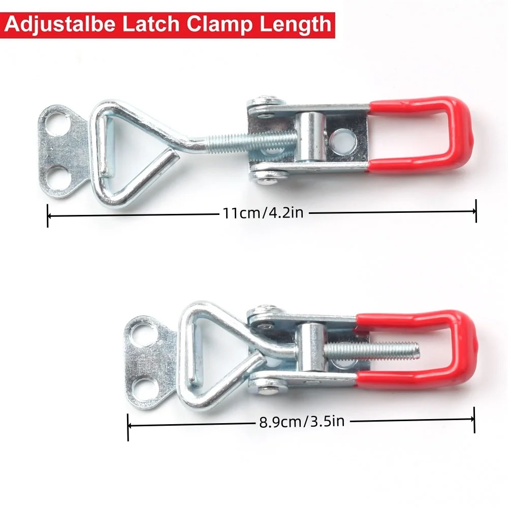 Iron Galvanized/Stainless Steel Adjustable Toggle Clamp Catch Clasp Quick Release Clamp Anti-Slip Push Pull Toggle 8PCS toggle latches