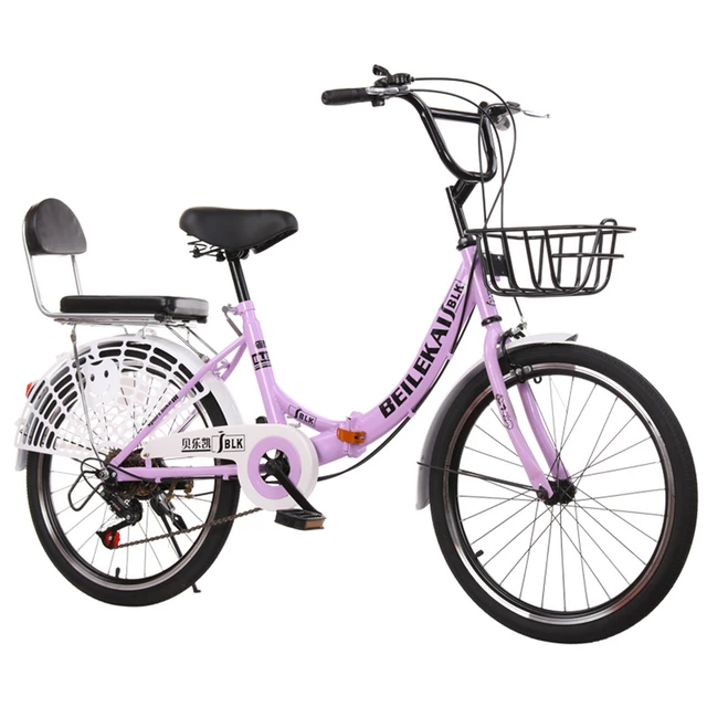 Bicicleta urbana para adulto y mujer, bici con marco de acero de alto  carbono, ligera, 20/24/26 pulgadas, para estudiantes - AliExpress