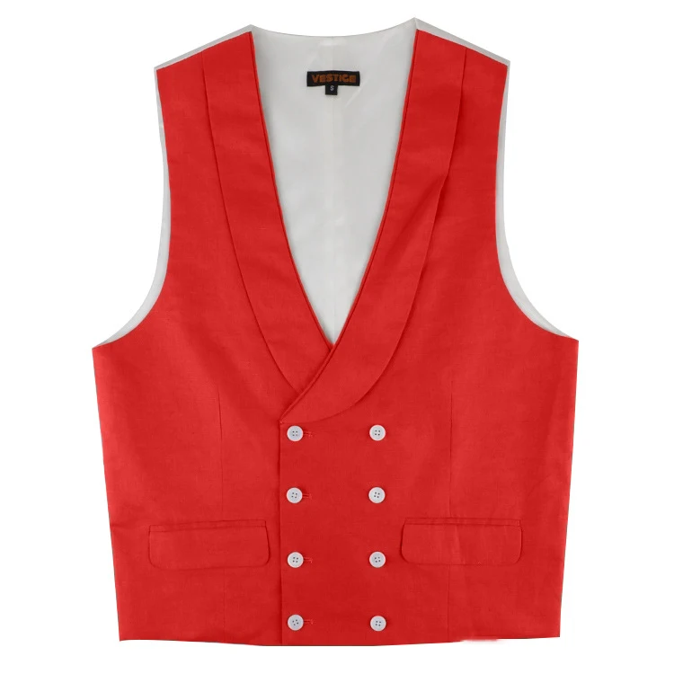 Tailored slim fit business casual men\'s suit vest with lapel collar