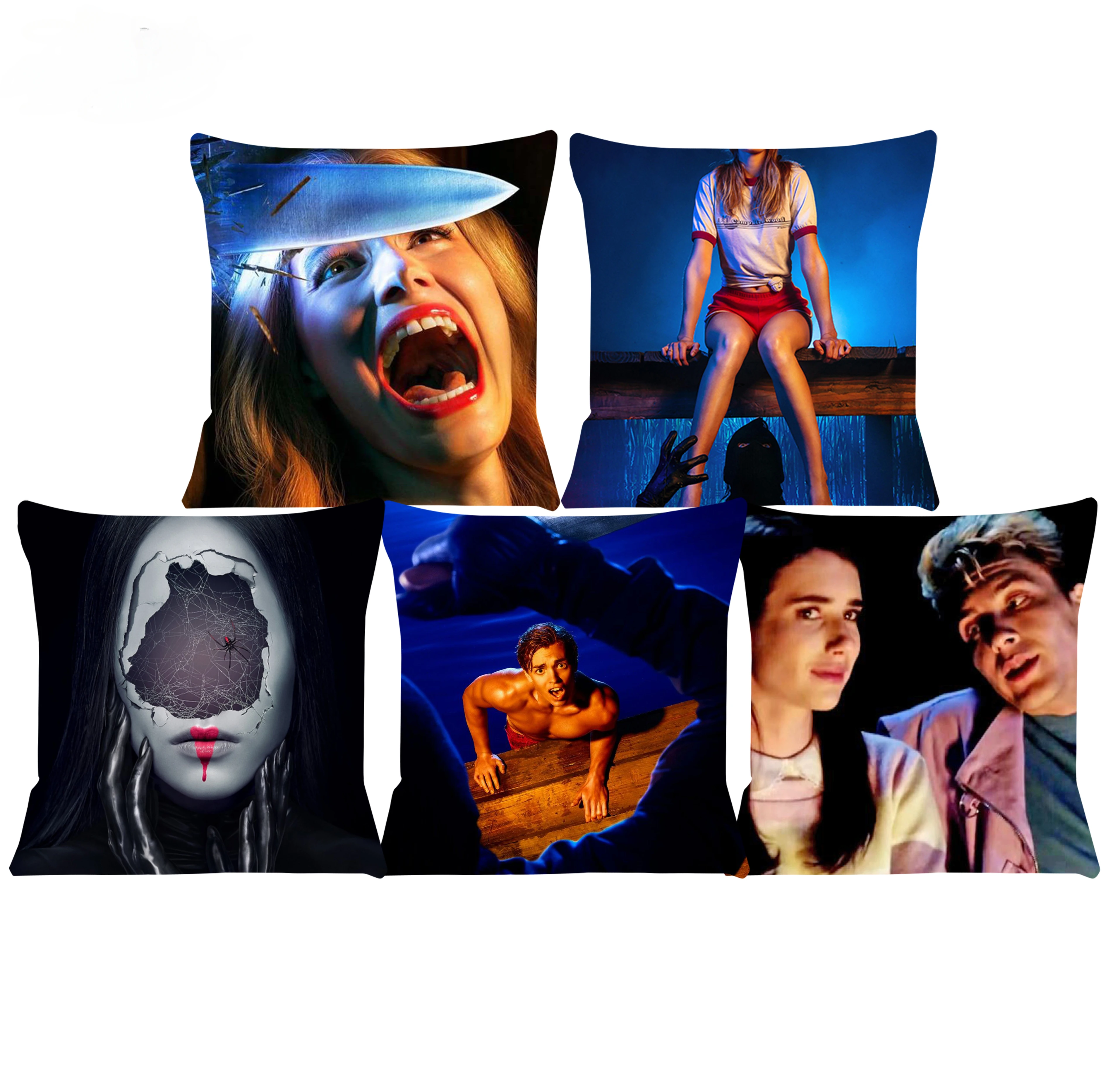 

45x45cm New American Horror Movie Cushion Cover Comfortable Pillow Cases Chair Car Sofa Pillow Cover Home Decorative
