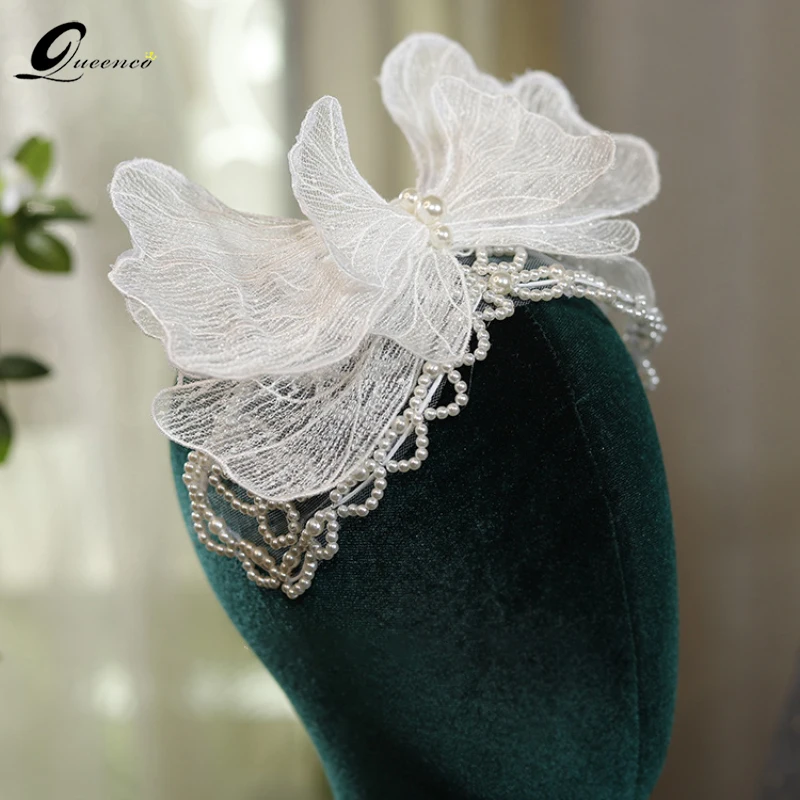 

New Wedding Head Jewelry Headband Large Bow Hair Band Bride Hair Accessories Brides Tiaras And Headdresses Headbands