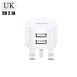 Universal Dual USB Quick Charge Wall Adapter with Multiple Plug Options - UK