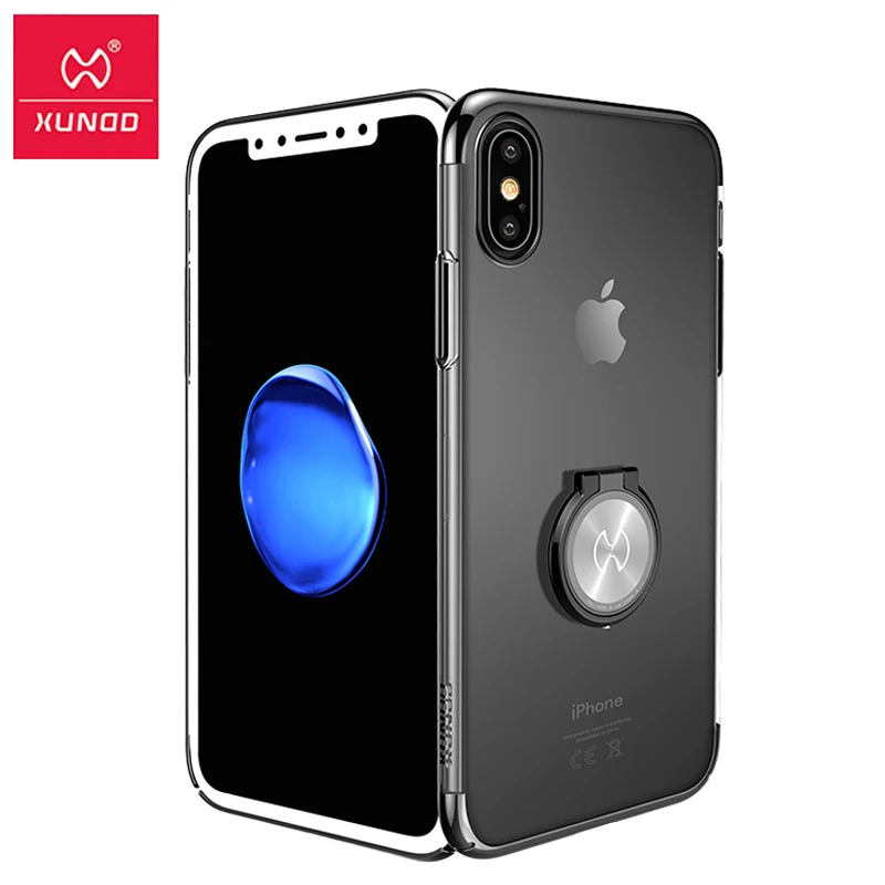 

For iPhone XR Case Xundd Hard PC Transparent Case with Ring Holder for iPhone X чехол for iPhone XS for iPhone XS Max Case