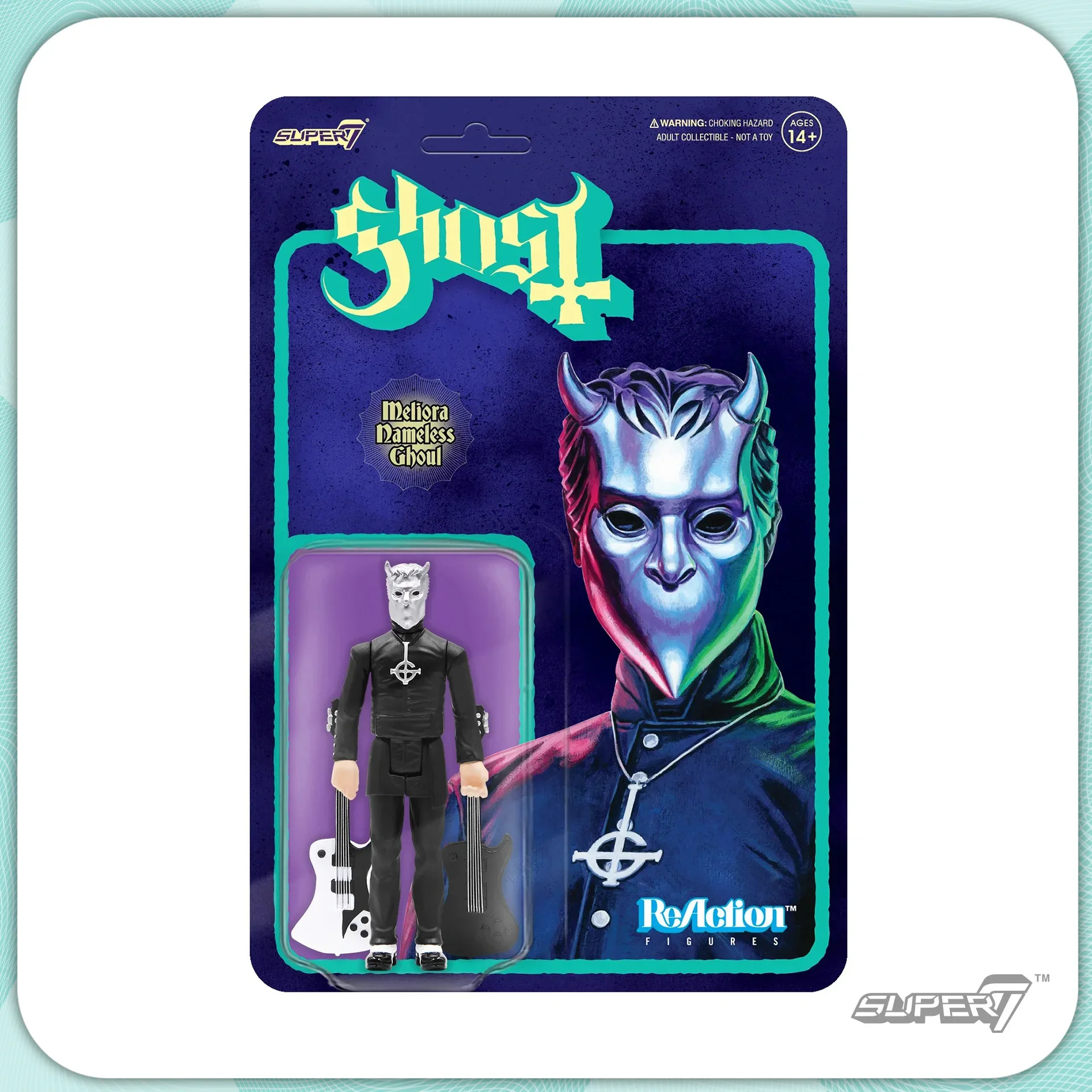 thumbnail image 1 of Figura de acción articulada de PVC Luminou de Super7 Slayer Ghost Papa Nameless Ghouls original de colección limitada, 1 of 5
