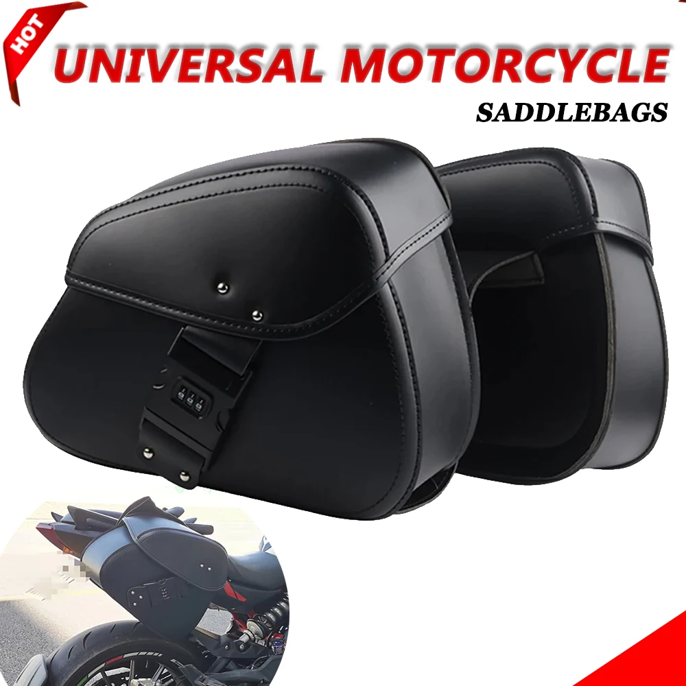 

Universal Motorcycle Saddlebags Side Tool Pouch Luggage Storage Bags Saddle Bags For Honda Yamaha Suzuki Harley 883 Backseat Bag