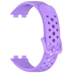 Breathable Silicone Watch Strap - Smart Watch Wristband Replacement Bracelet Accessories (Purple)