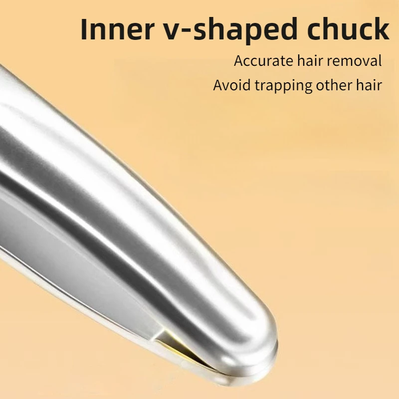 Round Head Tweezers for Eyebrow Facial Hair Removal Seamless Clips Short Hair Precision Beard Clip