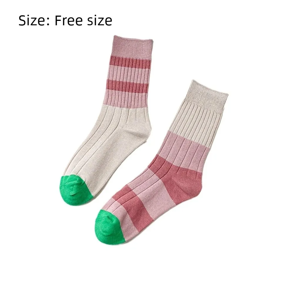 Cotton Stripes Soft Long Socks for Women