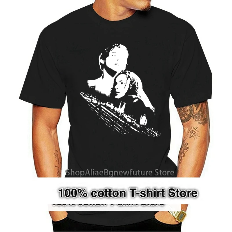 My Heart Will Go On Movie Titanic Celline Dion T-Shirt Black S To Xxl Cotton
