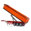Metal 3 Axles Hydraulic Dump Semi-Trailer 1/14 Scale Assembled Painted Electric Awning for RC Tractor Trucks Toy Model THZH1877 1
