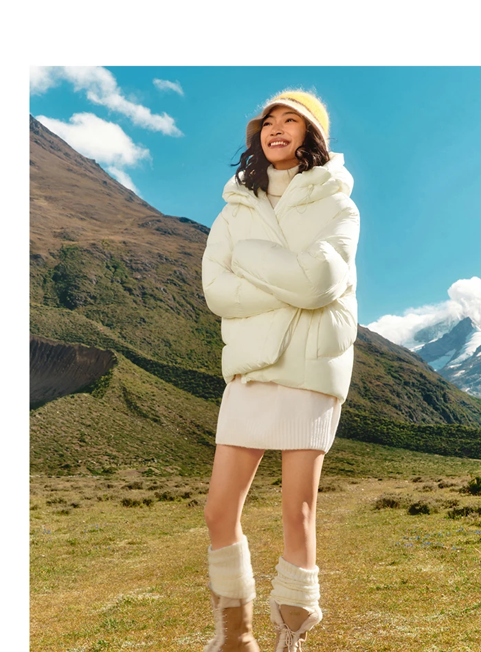 Down Jacket Women Mid-Length Waterproof and Warm Winter Oversize Hooded Versatile Coat