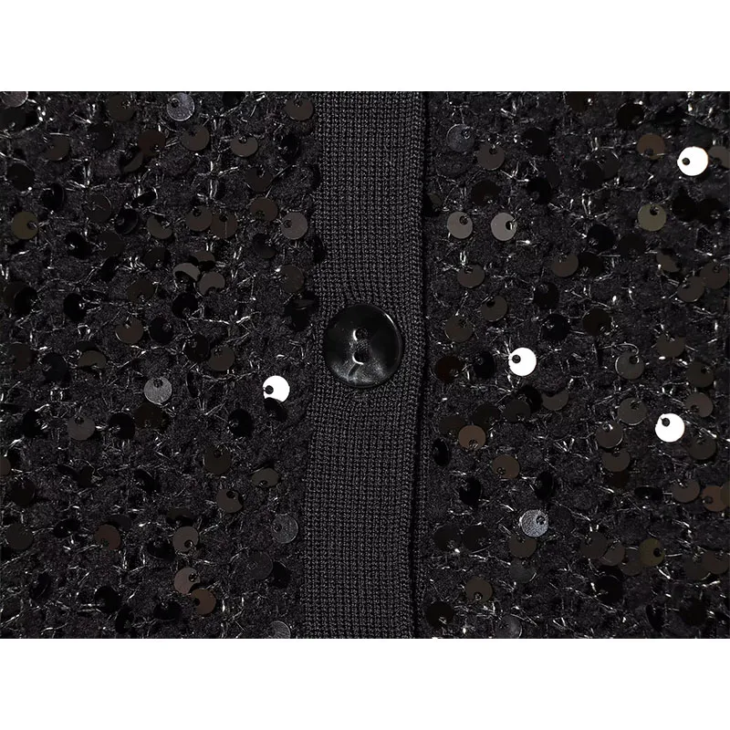 Spring Autumn Jacket New Fashion Sequin Elegant Coat Long Sleeve Jackets For Women Streetwear Chic Casual Outerwear ﻿