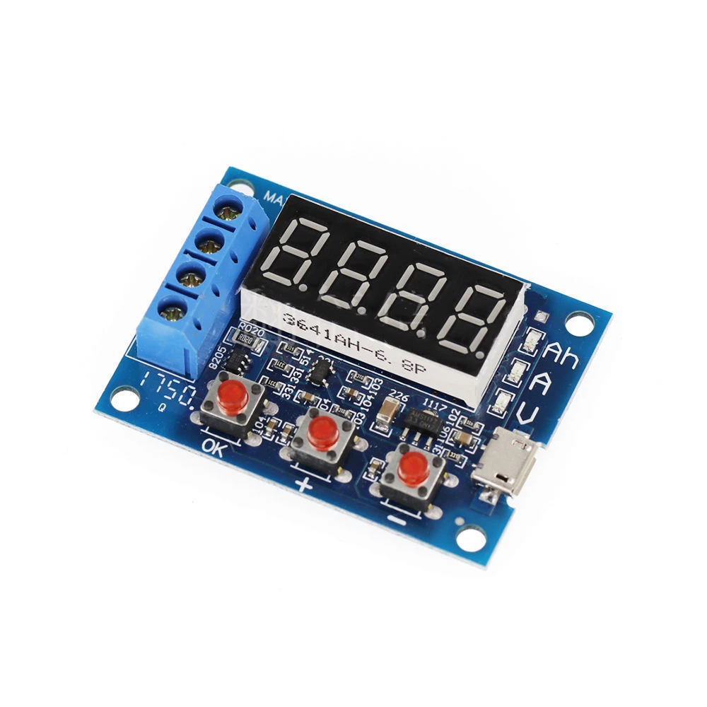 

ZB2L3 Power Battery Capacity Tester LED Digital Li-ion Lithium 18650 External Load Battery Discharge Testing Analyzer Micro USB