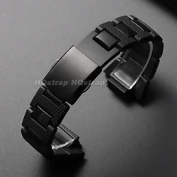 Anti - Slip Textured Sport Watch Strap with Plastic Links - 16mm (Black)