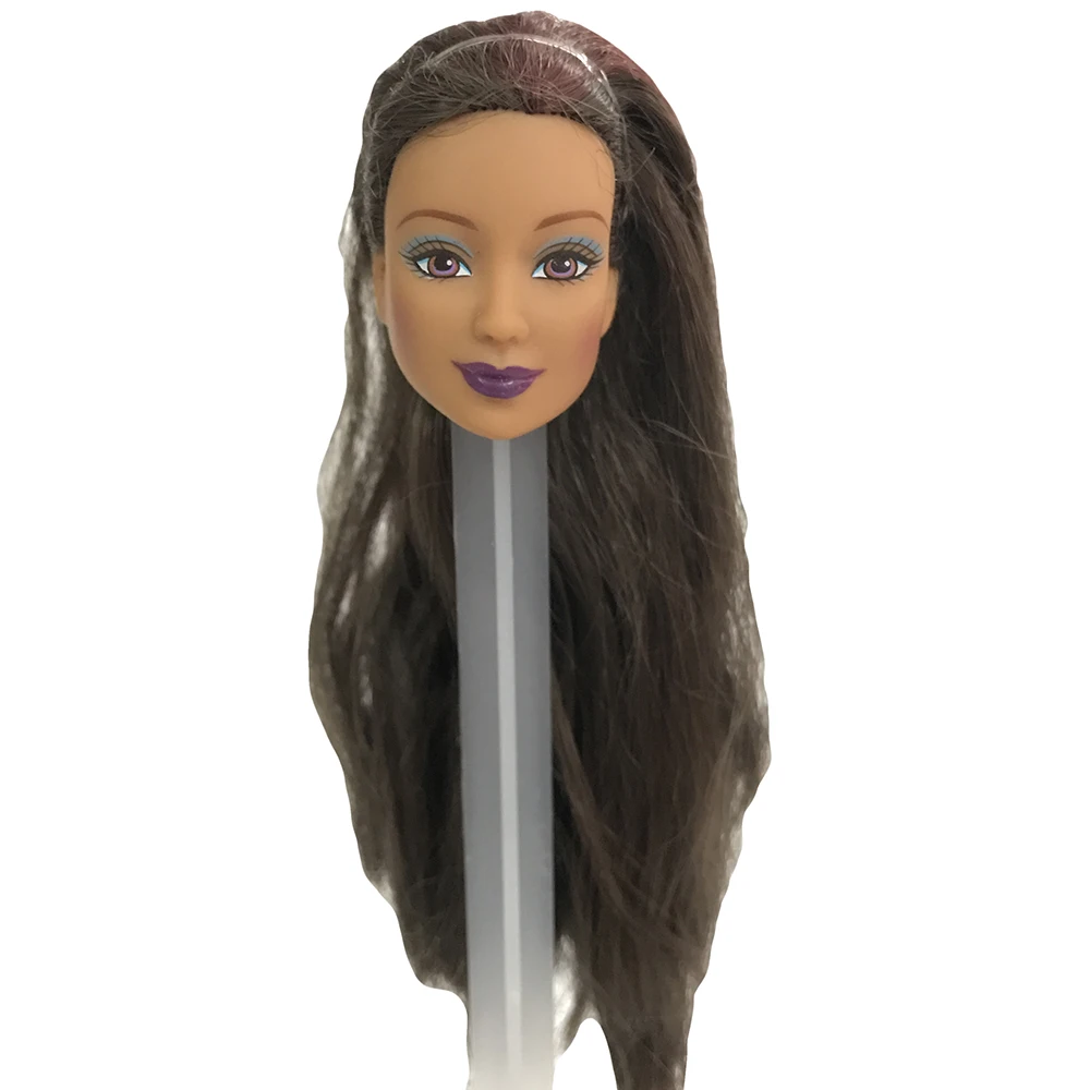 NK 1 Pcs 30CM Princess Doll flaws Head Girl Play House Dressing Up Toys For 1/6 Doll Head Not perfect Long Hair Heads JJ