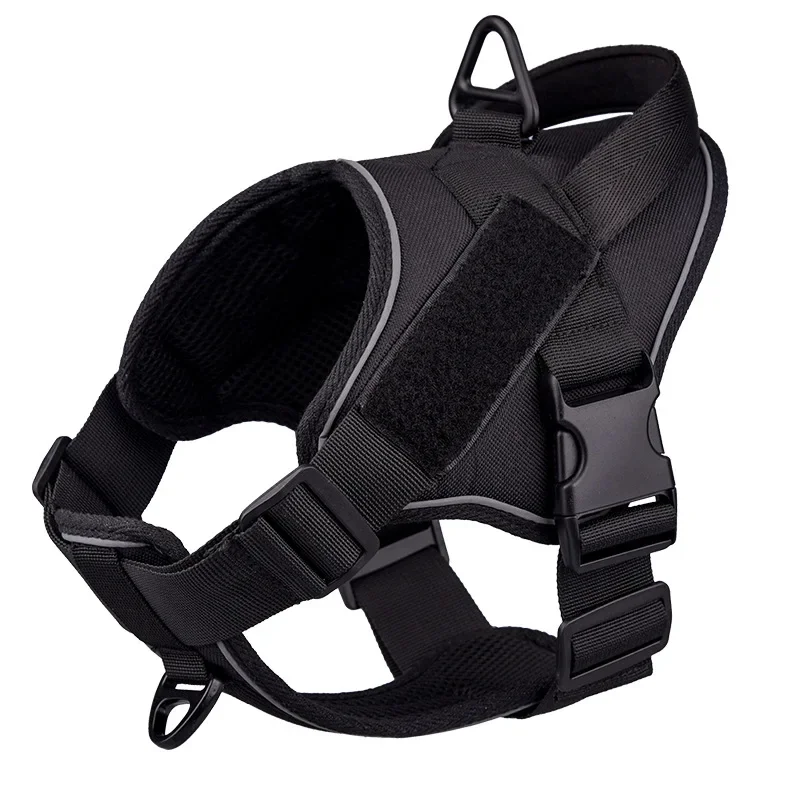 thumbnail image 1 of Chaleco táctico para perros al aire libre, estilo ajustable, con anillo de cuello grueso, antiexplosión, absorción de impactos, correa para el pecho para mascotas, 1 of 5