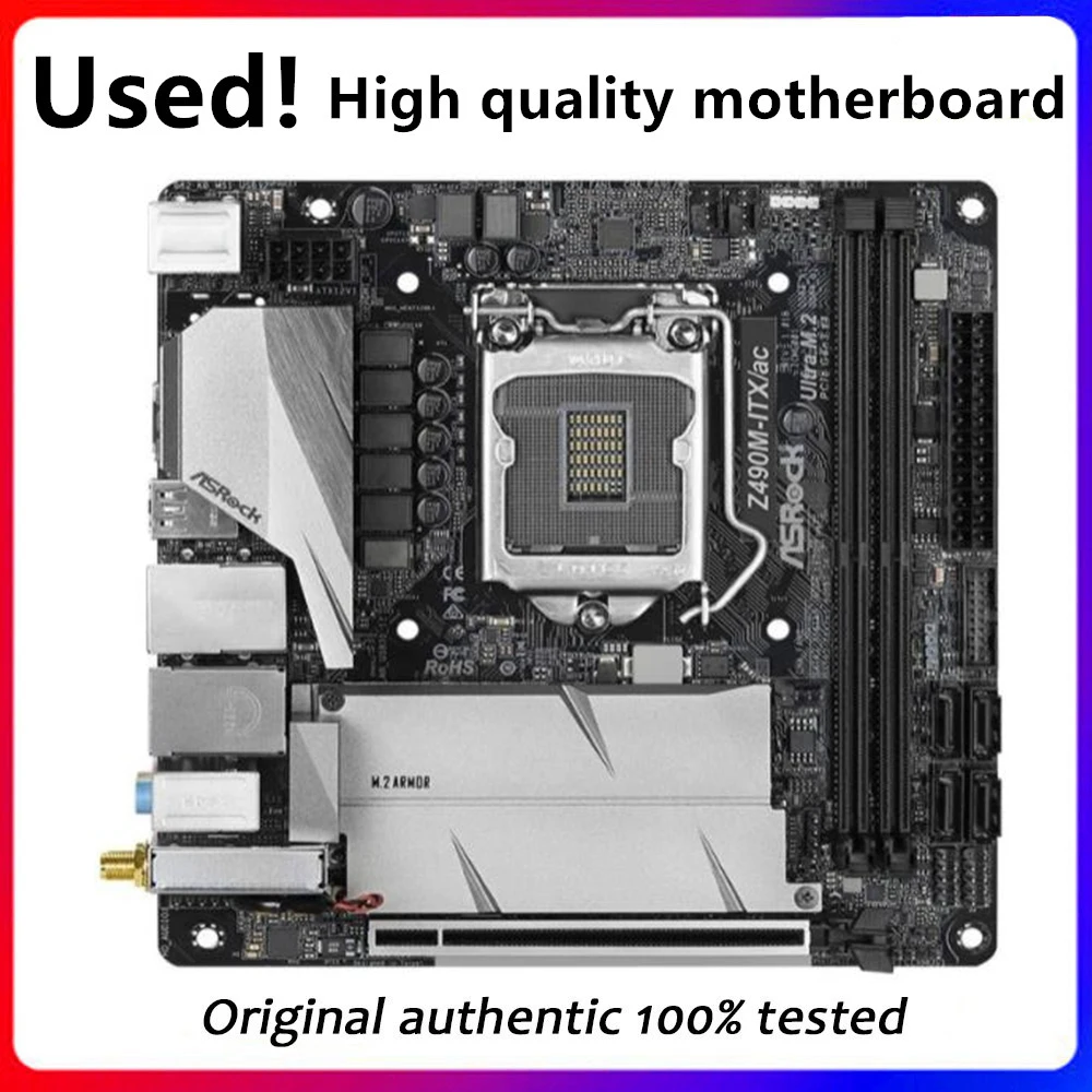 Z490M-Itx Itx Mini Per Scheda Madre Desktop Originale Asrock Z490M-Itx/Ac Scheda Madre Lga 1200 Usata