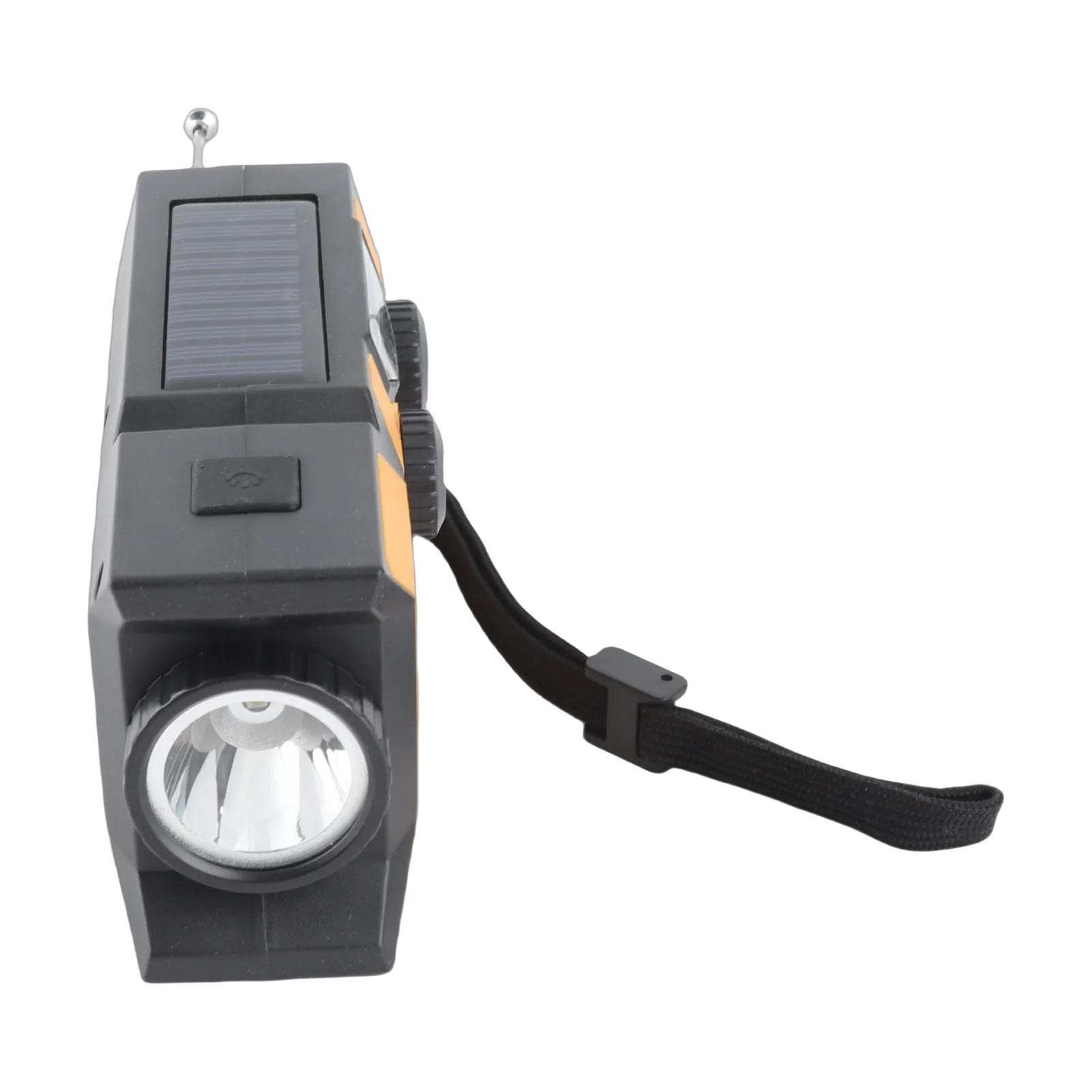 휴대용 AM FM 비상 라디오 2000mAh 충전식 USB 태양열 핸드 크랭크 라디오(LED 손전등 포함) 하이킹 캠핑 피크닉용