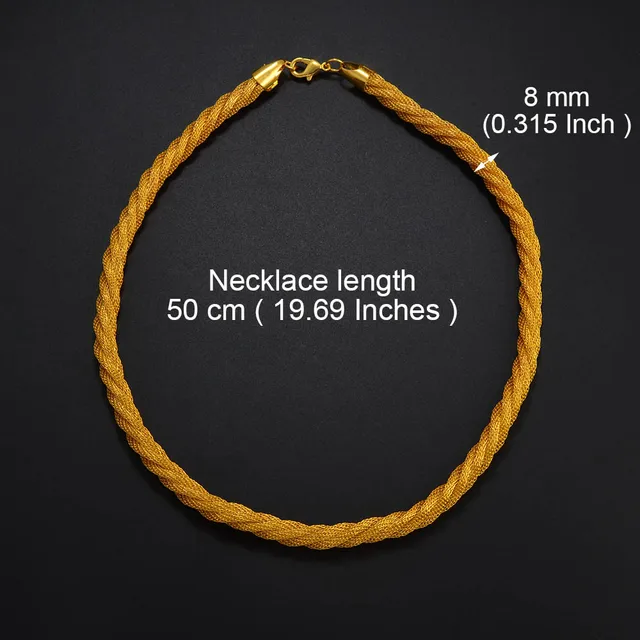 Anniyo Gold Color African Chain Necklaces for Women Ethiopian Jewelry #335006 3