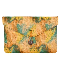 Vintage Soft Cork Cloth Tablet Sleeve - Protective Cover - 12.9 inch (YELLOW)