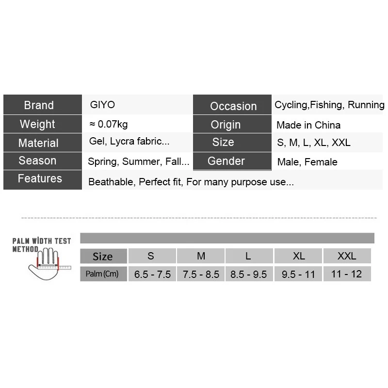 Cycling Gloves GIYO Touch Screen Full Half Fingers Gel Breathable Sports Cycling Gloves MTB Road Bike Riding Racing Women Men Bicycle Gloves
