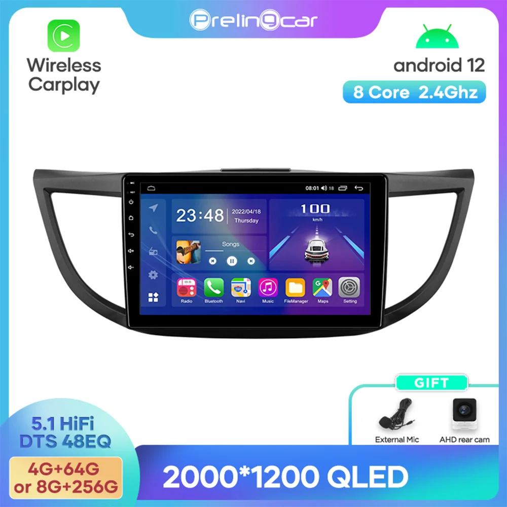 

Мультимедийный автомобильный плеер, стерео-система на Android 12DTS, с Bluetooth, для Toyota CRV, типоразмер 2DIN