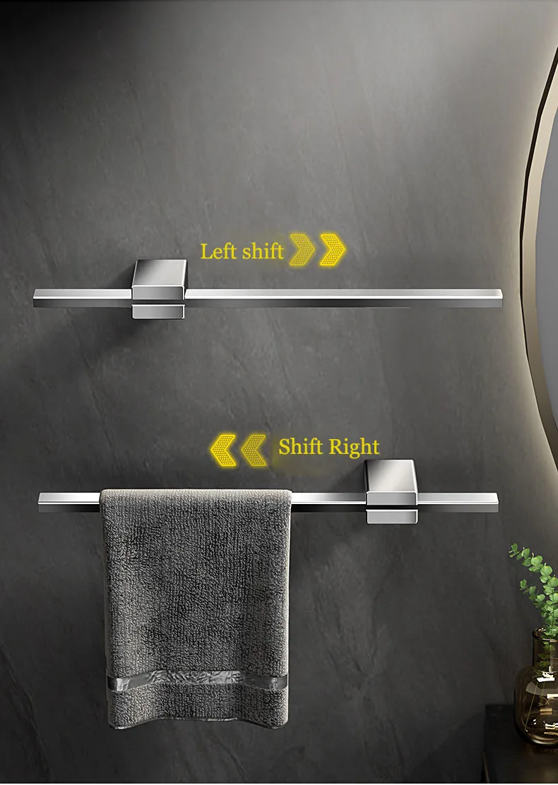 Movable Stainless Steel Towel Pole Multifunctional Towel Rack