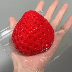 Strawberry Taba Squishy Fidget Toy - Slow Rebound Stress Relief (Red 1pcs)