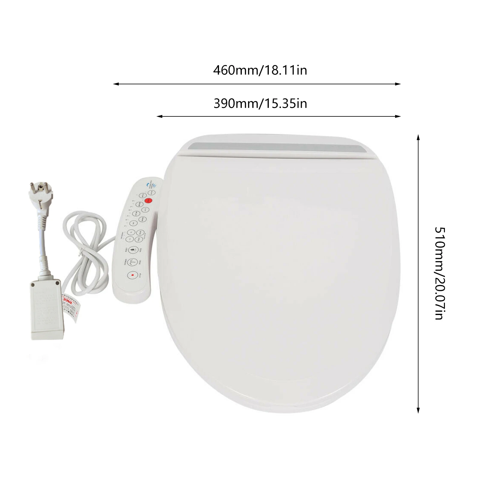 Toilet Seat Accessories Toilet Seat Cover 220V Electric Smart Toilet Seat Heated Automatic Self-cleaning Nozzles Energy-saving Slow-closing
