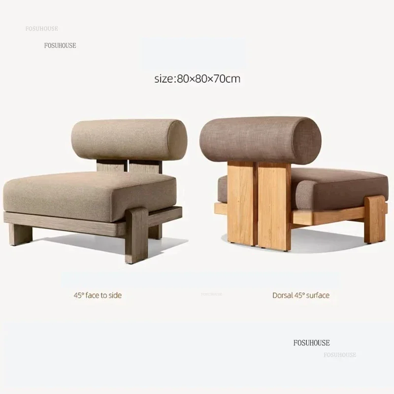 Courtyard Solid Wood Outdoor Sofas Outdoor Furniture Single Double Waterproof Sun Protection Garden Chairs Home Villa HomestayN