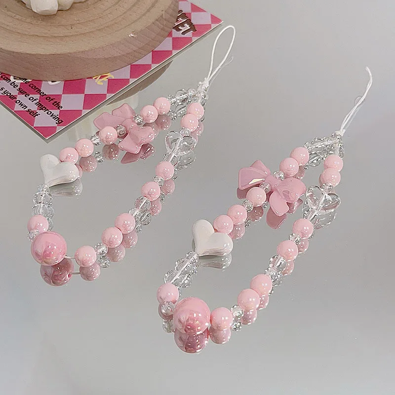 Charming Crystal Bracelet Phone Strap – Colorful Kawaii Accessory