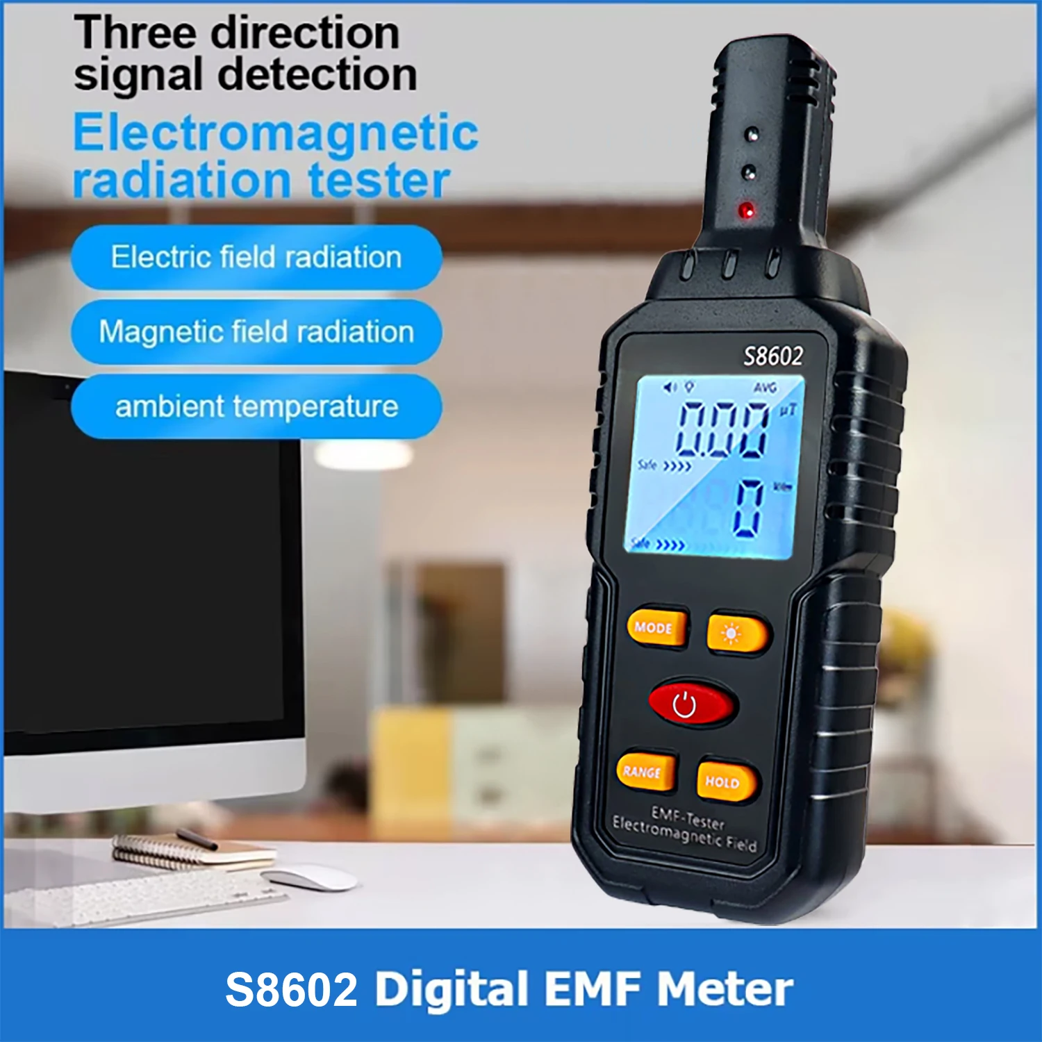 3 in 1 Smart Digital Electromagnetic Field Radiation Detector Tester Emf Meter Counter Emission Dosimeter Computer
