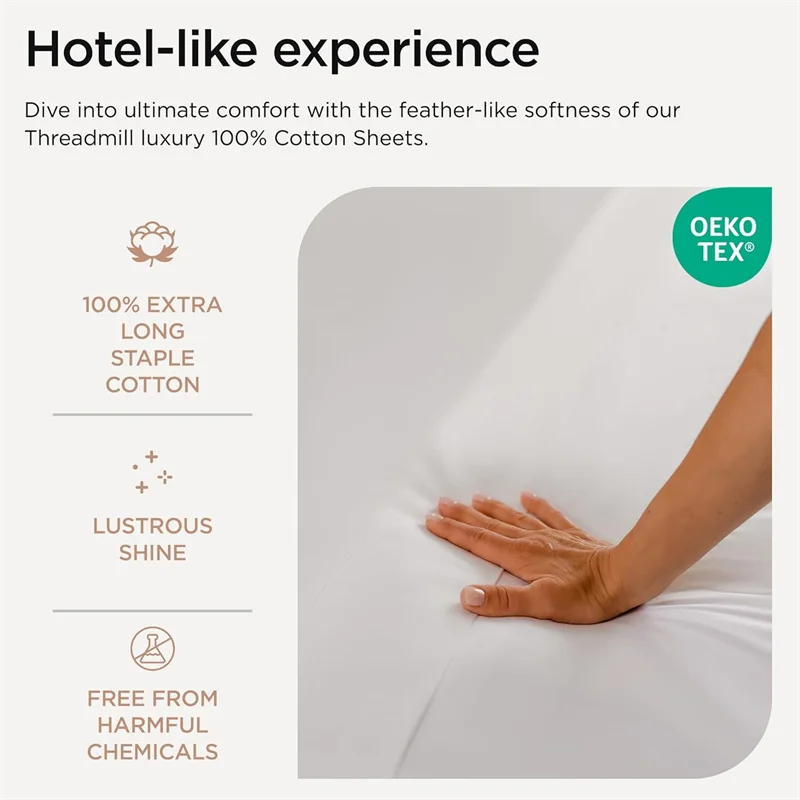 High End Egyptian Cotton Bed Sheet Set 1000TC Fitted Sheet Flat Top Sheets Pillowcase Luxury Bedding Set Double King Queen Size 3