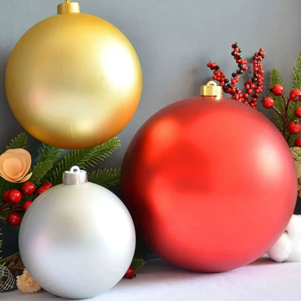 Festive Ornament 15CM Christmas Ball Matte Finish Ball Shape New Year Decoration Ceiling Decoration Christmas Season