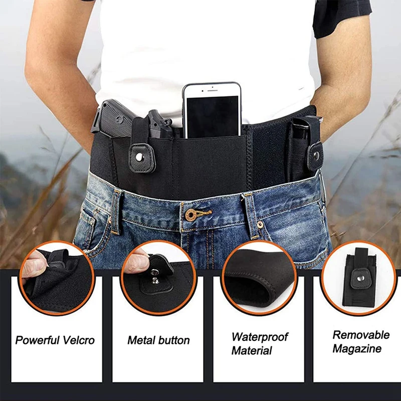 Carry Gun Belly Band Holster For 38 Special Right Left Hand