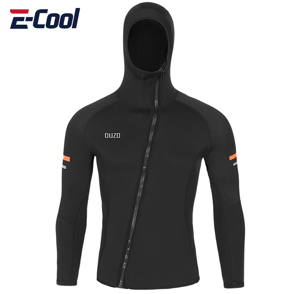 

1.5mm Premium Diving Suit for Men Women Wetwuit Pants Split Body Jacket Pants Neoprene Swimwear Black Keep Warm