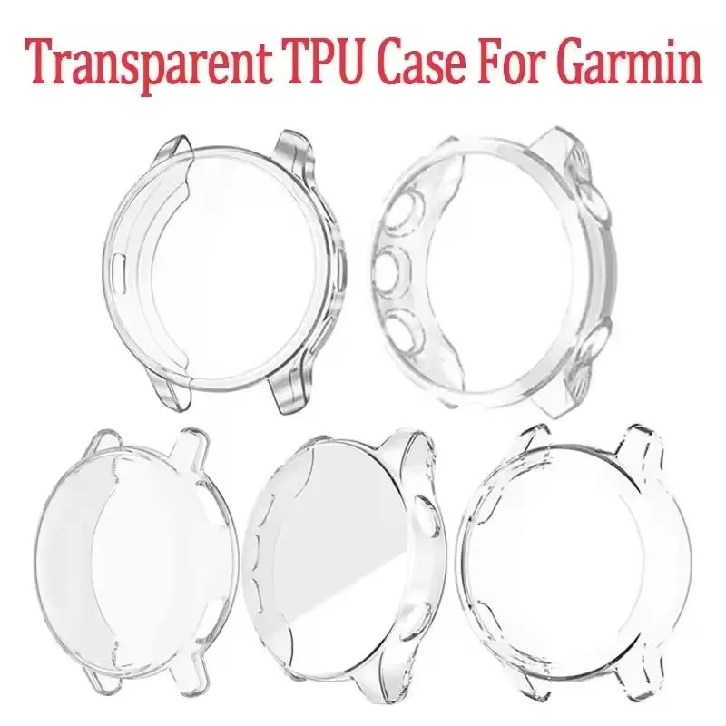 High-Definition Transparent Full-Coverage Soft TPU Watch Case with Glossy Finish