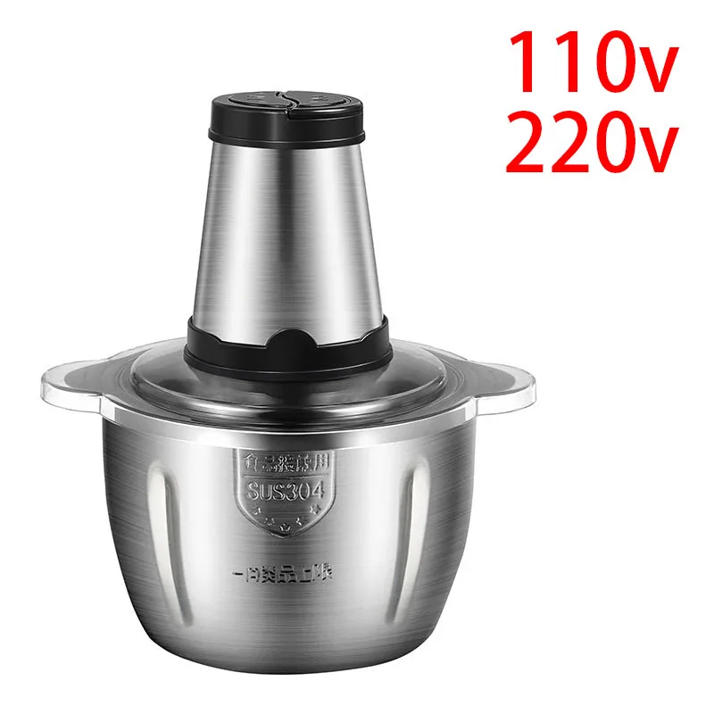 110V 220V 2L 3L Meat mincer Vegetable mincer Kitchen stirring mincer Domestic homeuse meat grinder US EU joyoung meat grinder electric multi functional cooking machine stirring cutting vegetables grinding filling stainless steel